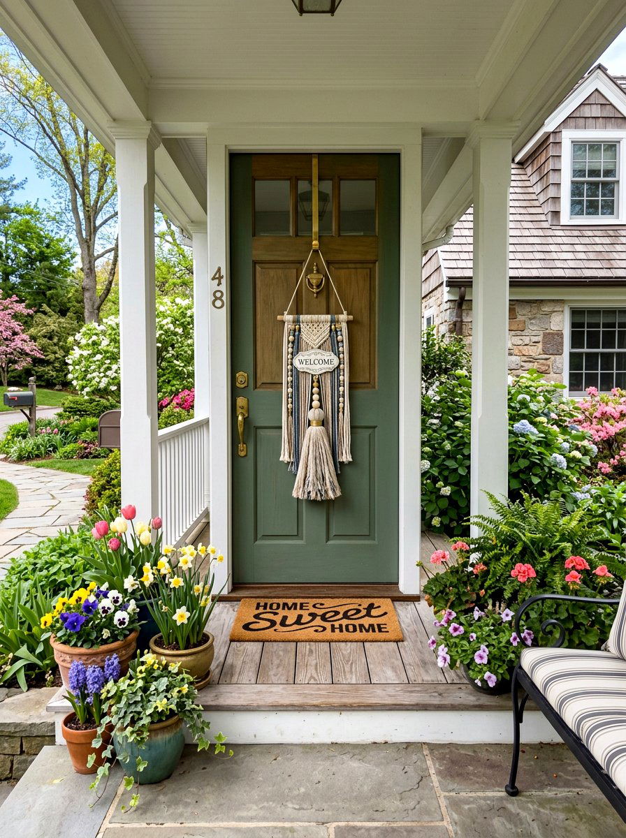 Tassel Door Hanger - 25 Spring Tassel Decor Ideas