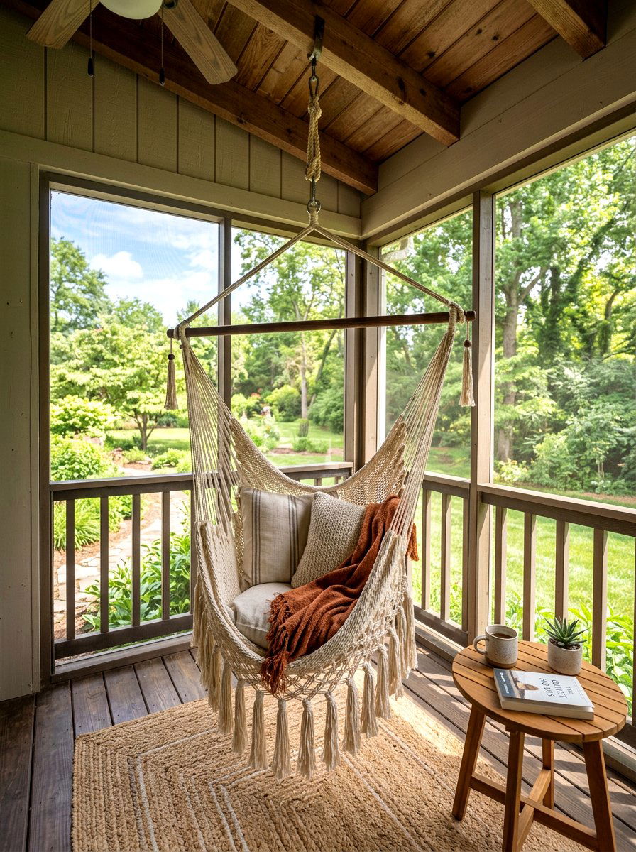 Tassel Hammock Chair - 25 Spring Tassel Decor Ideas