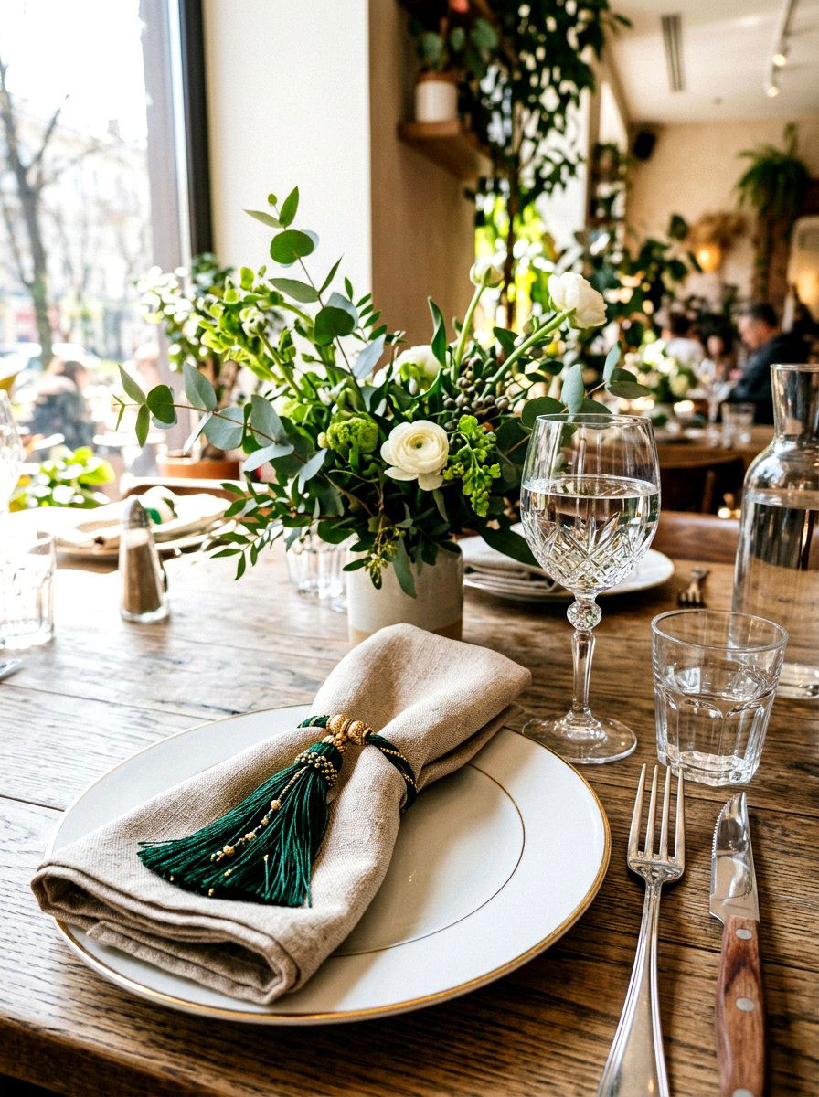 Tassel Napkin Ring - 25 Spring Tassel Decor Ideas