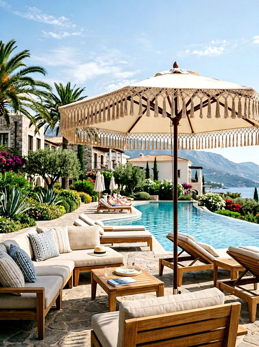 Tassel Patio Umbrella - 25 Spring Tassel Decor Ideas