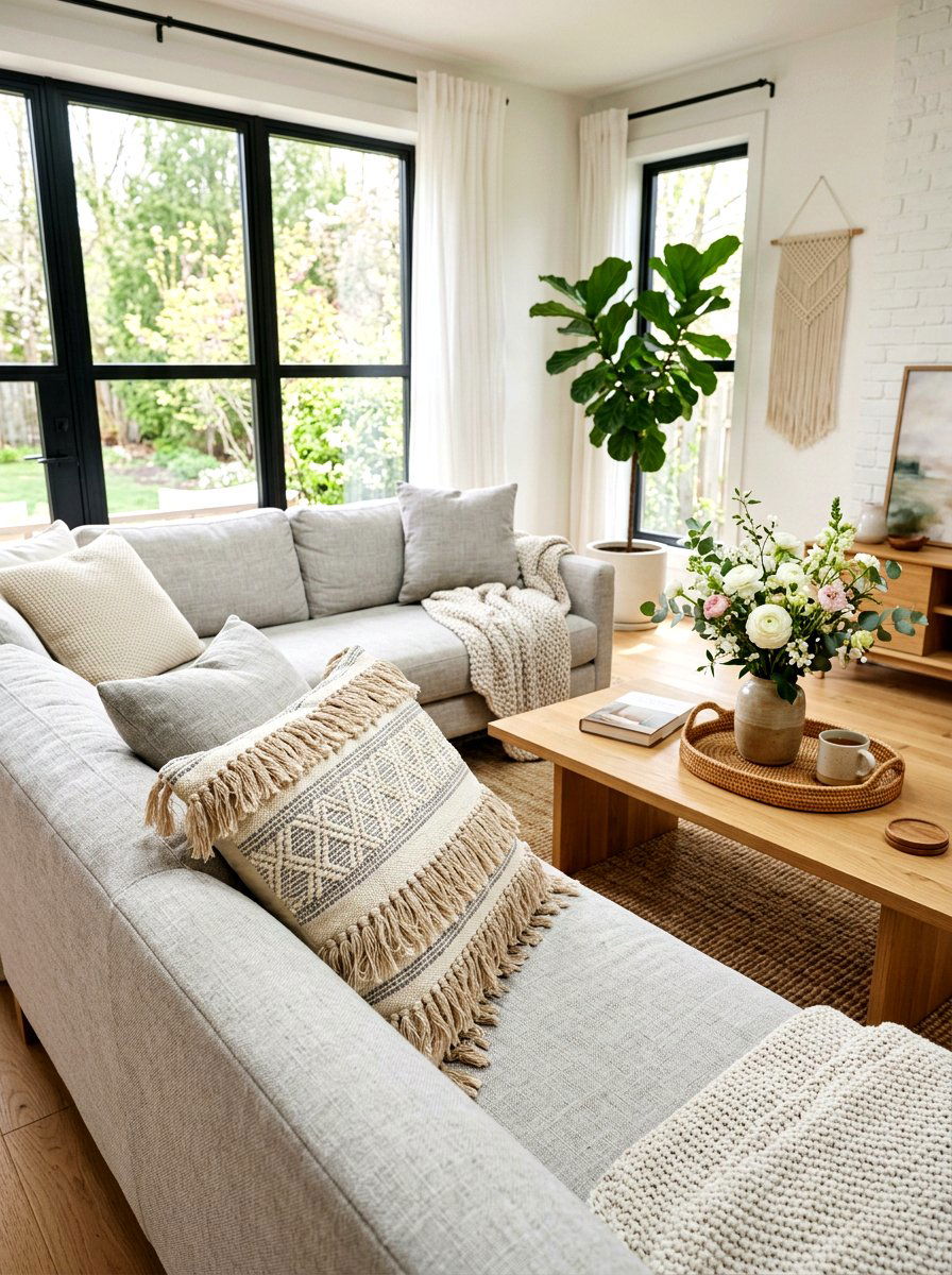 Tassel Trim Throw Pillow - 25 Spring Tassel Decor Ideas