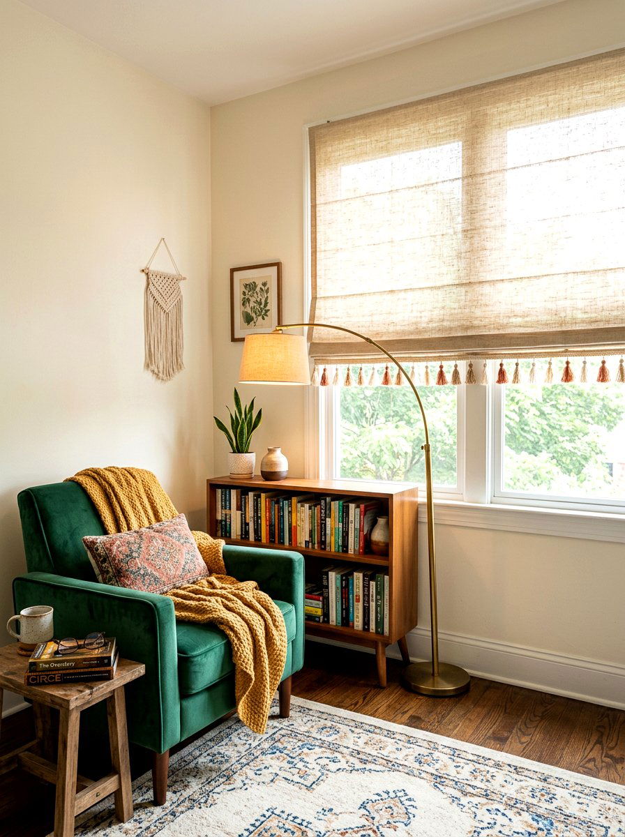 Tasseled Light Filtering Blind - 25 Spring Window Treatment Ideas