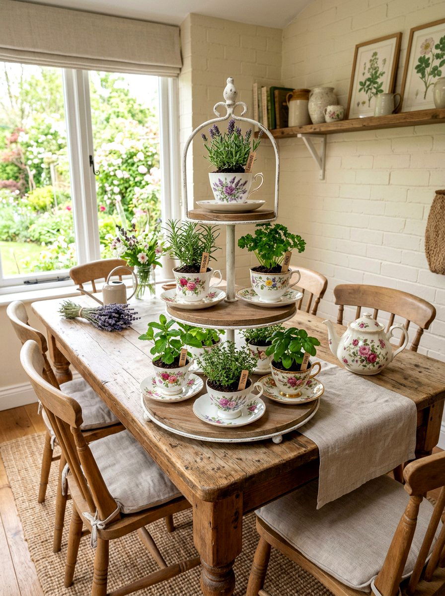 Tea Cup Herb Planter - 25 Spring Herb Planter Ideas