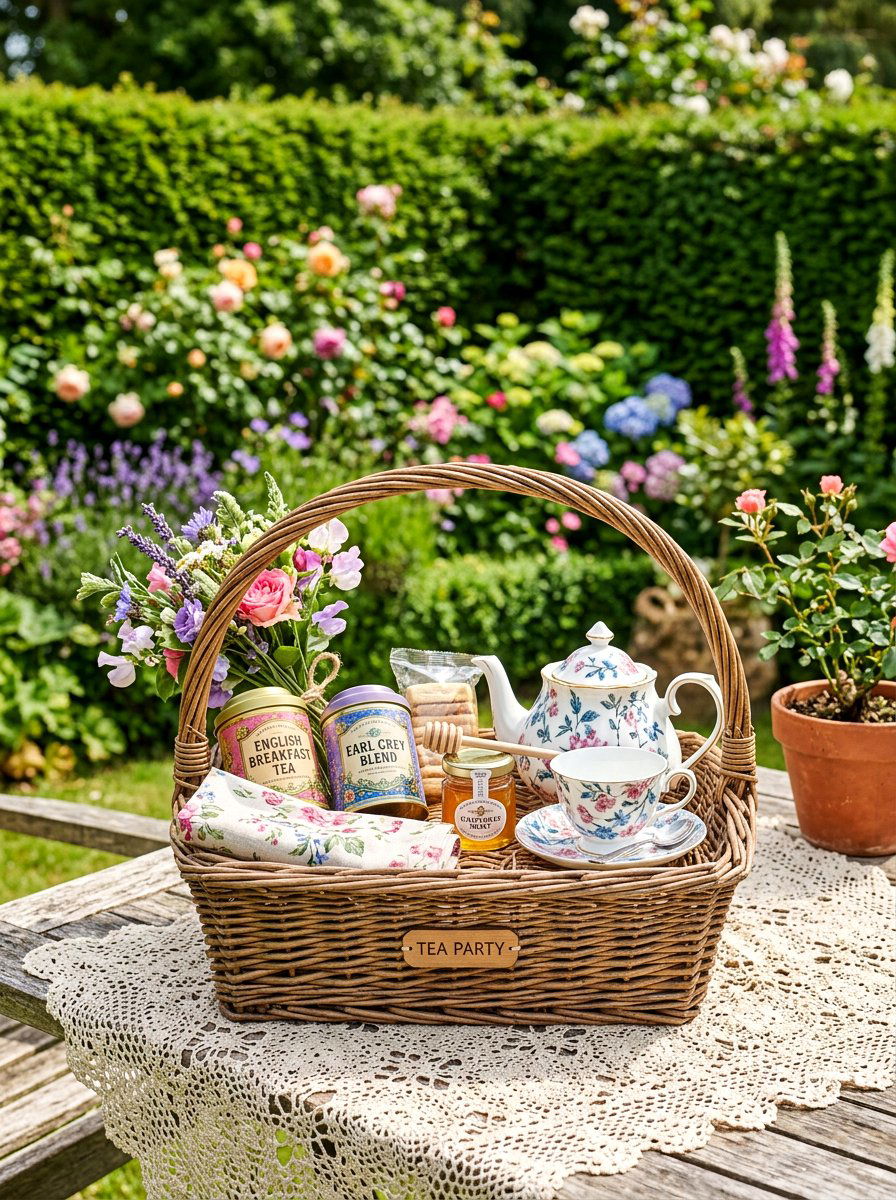 Tea Party Basket - 25 Spring Basket Filler Ideas