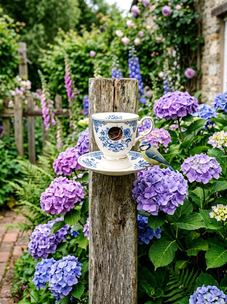 Teacup Birdhouse - 25 Spring DIY Birdhouse Ideas