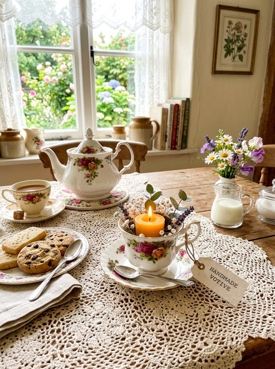 Teacup Votive - 25 Spring Votive Candle Ideas