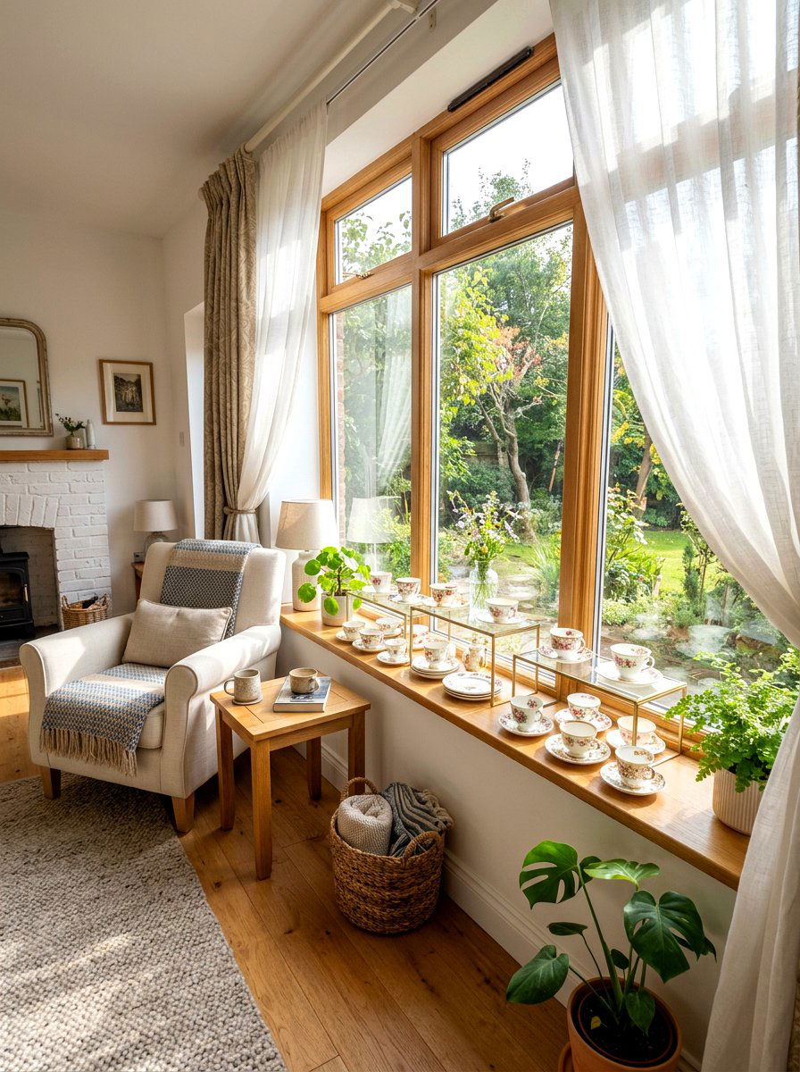 Teacup Window Display - 25 Spring Teacup Decor Ideas