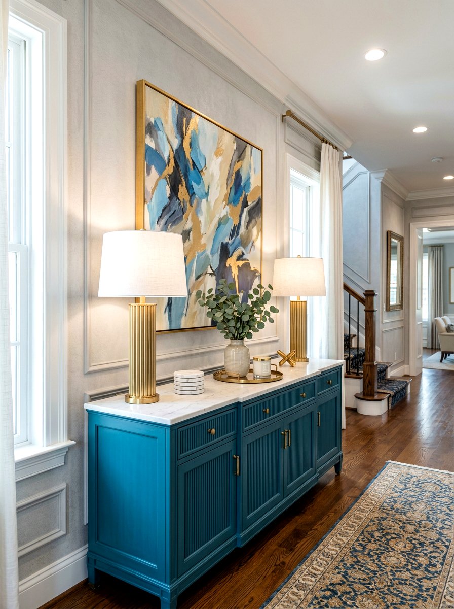 Teal Sideboard - 25 Spring Chalk Paint Furniture Ideas