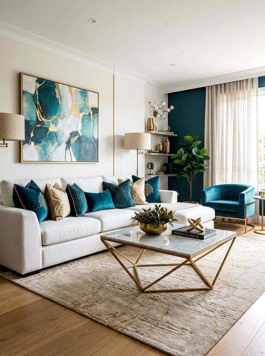 Teal Velvet Accent Pillow - 25 Spring Pillow Ideas