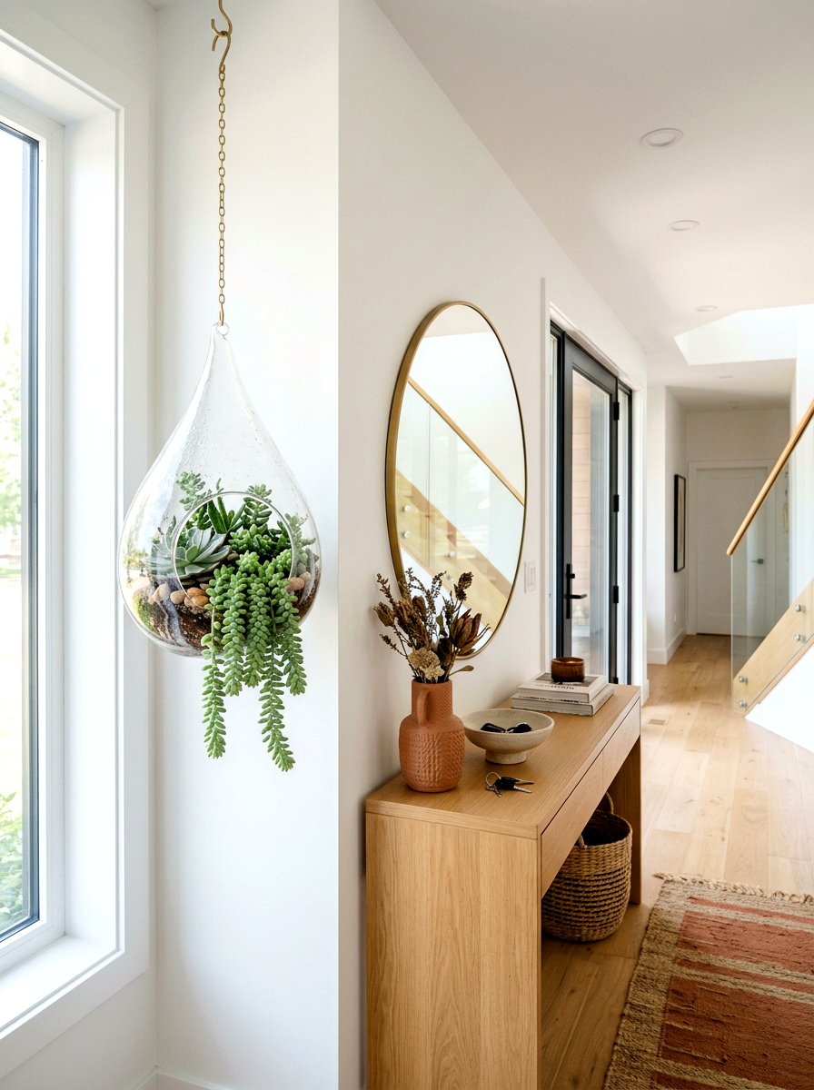 Teardrop Succulent Display - 25 Spring Hanging Terrarium Ideas