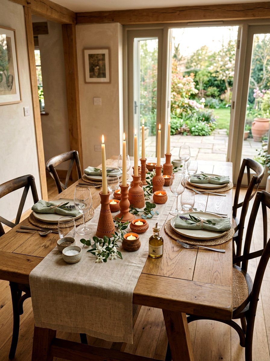 Terra Cotta Candle Holders - 25 Spring Terra Cotta Decor Ideas