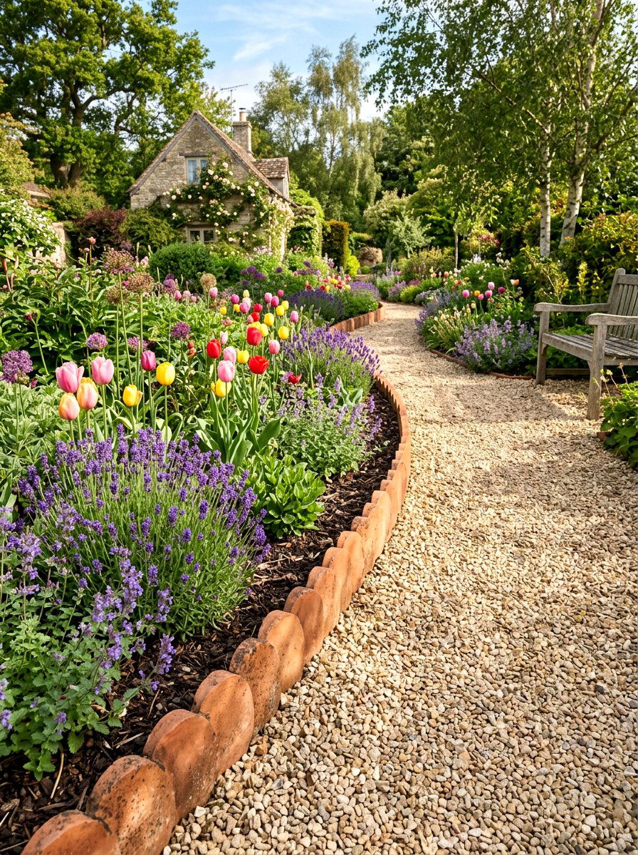 Terra Cotta Garden Edging - 25 Spring Terra Cotta Decor Ideas