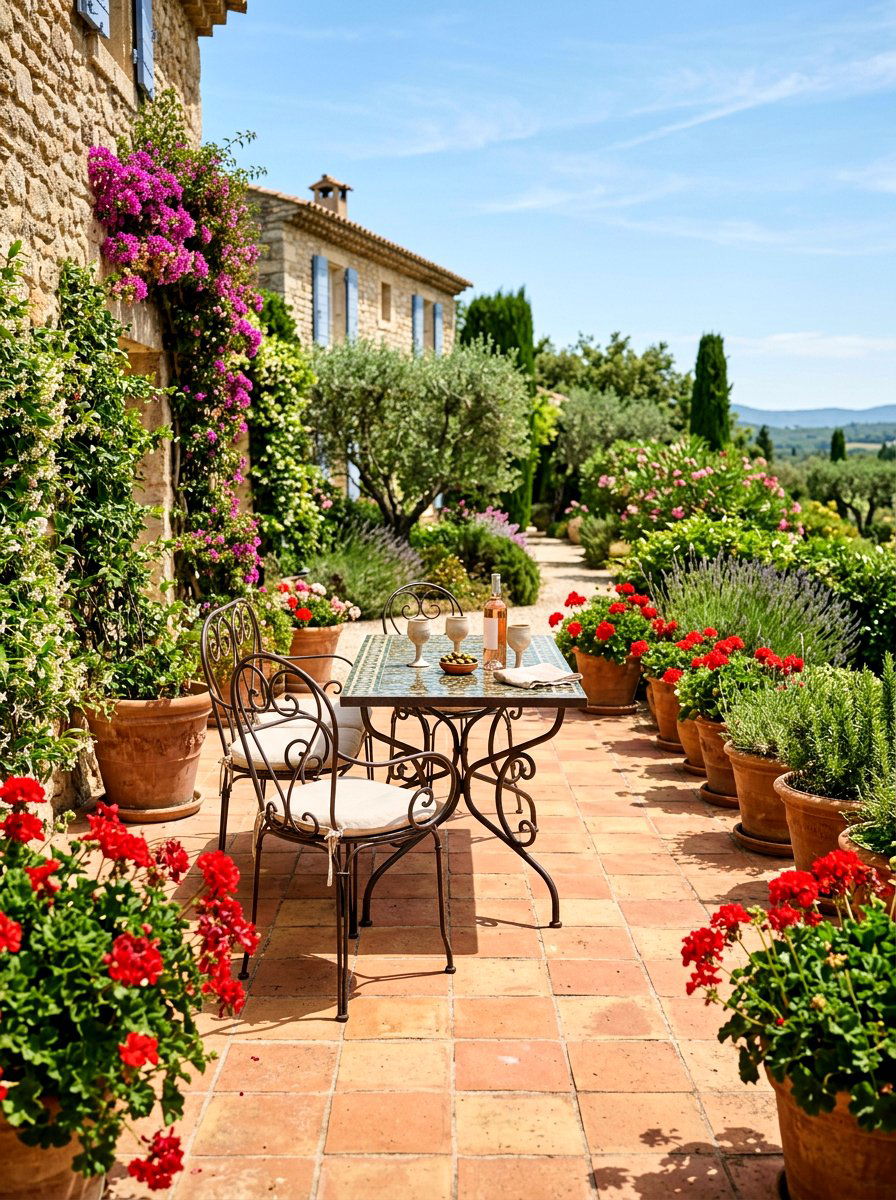 Terra Cotta Patio - 25 Spring French Country Decor Ideas