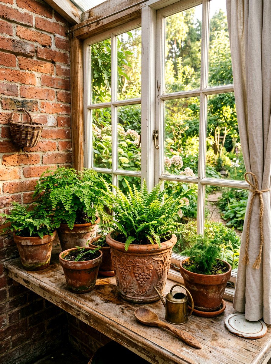 Terra Cotta Planter - 25 Spring Window Ledge Decor Ideas
