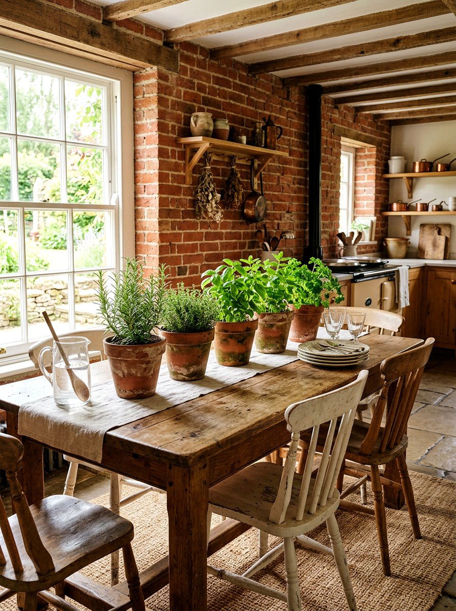 Terra Cotta Pot Centerpiece - 25 Spring Farm Table Decor Ideas