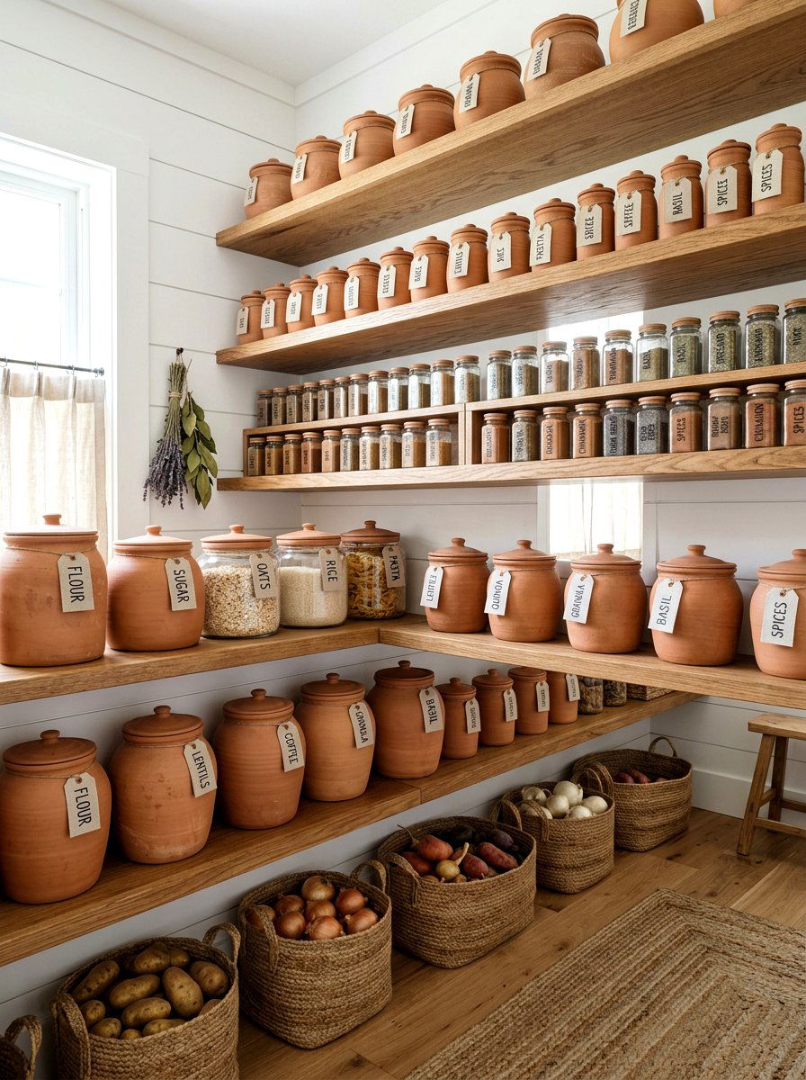 Terra Cotta Storage Jars - 25 Spring Terra Cotta Decor Ideas
