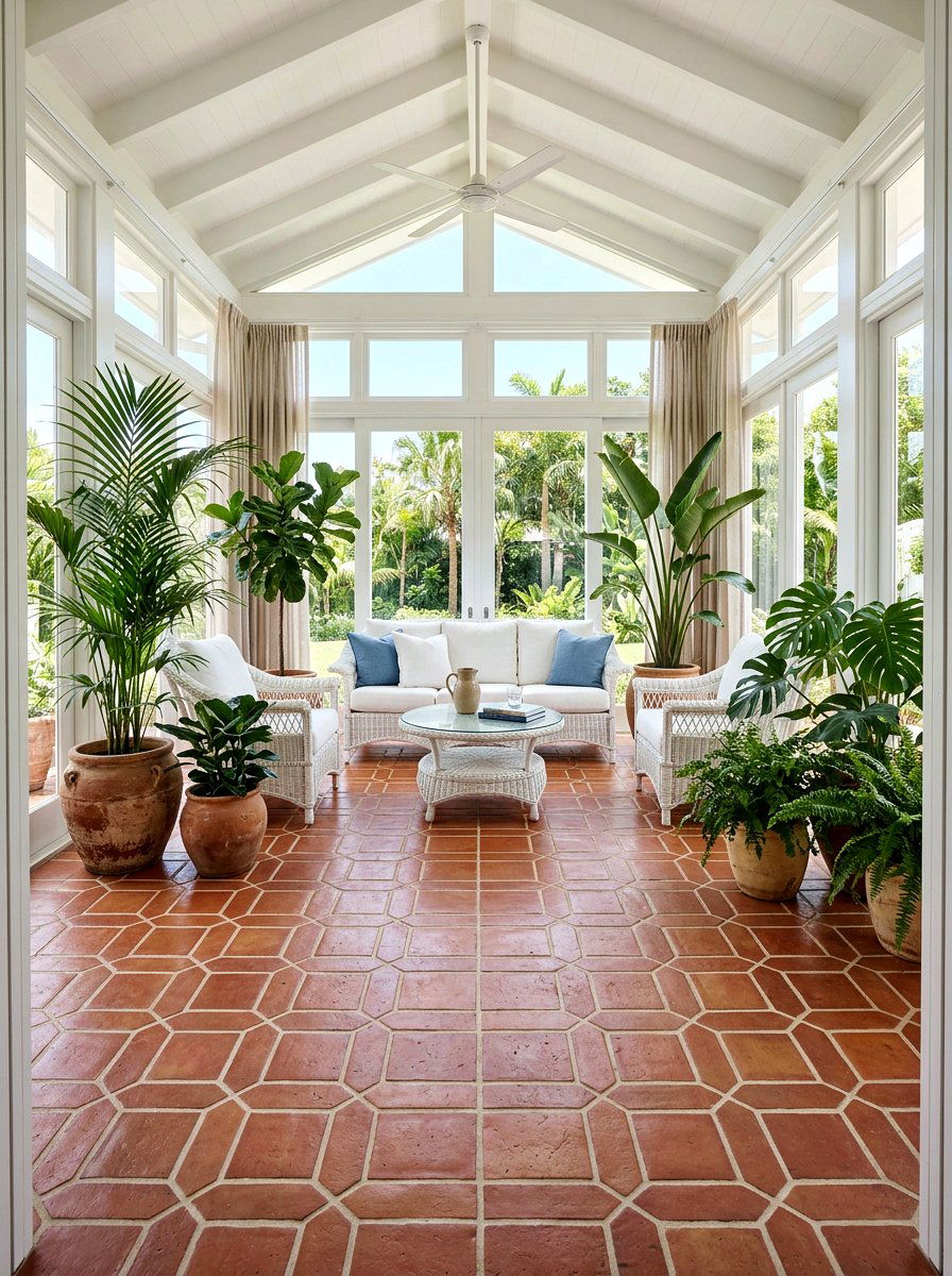 Terra Cotta Tile Floor - 25 Spring Terra Cotta Decor Ideas