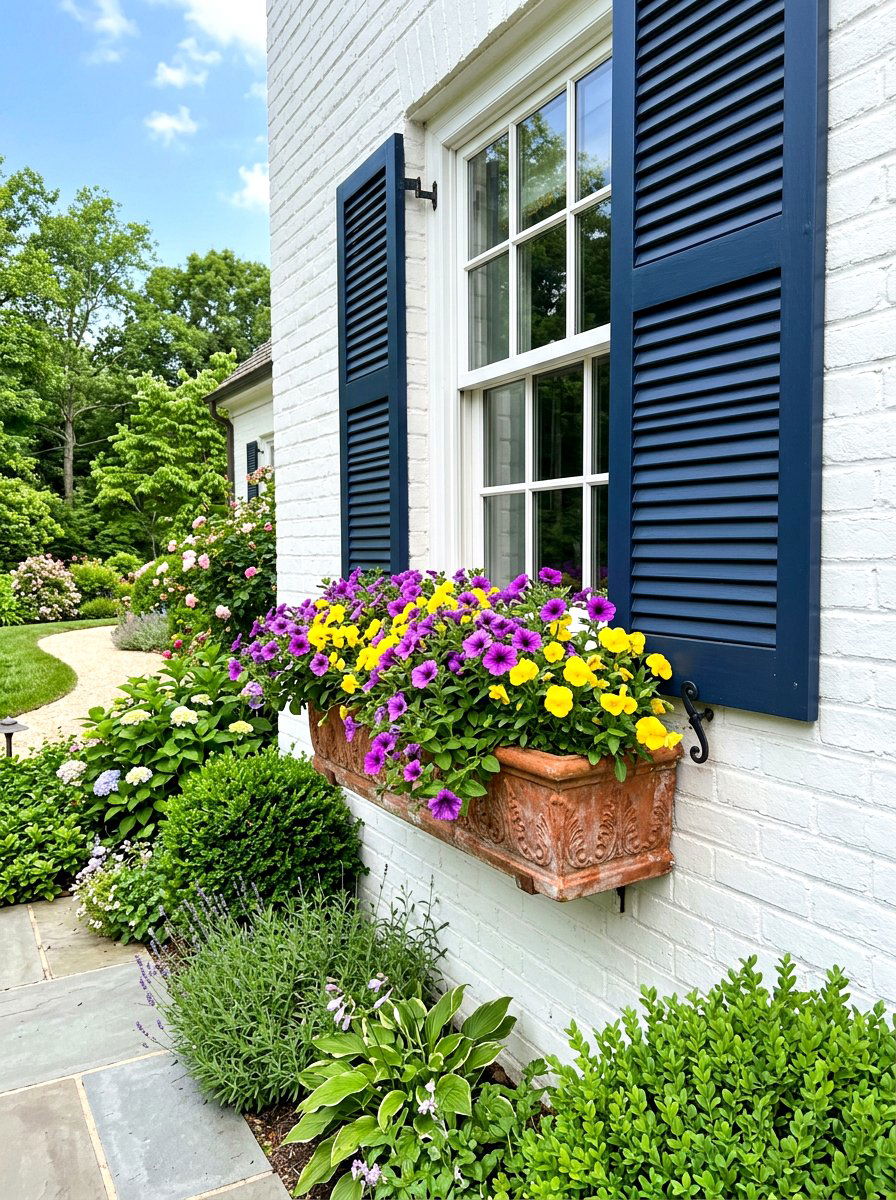 Terra Cotta Window Boxes - 25 Spring Terra Cotta Decor Ideas