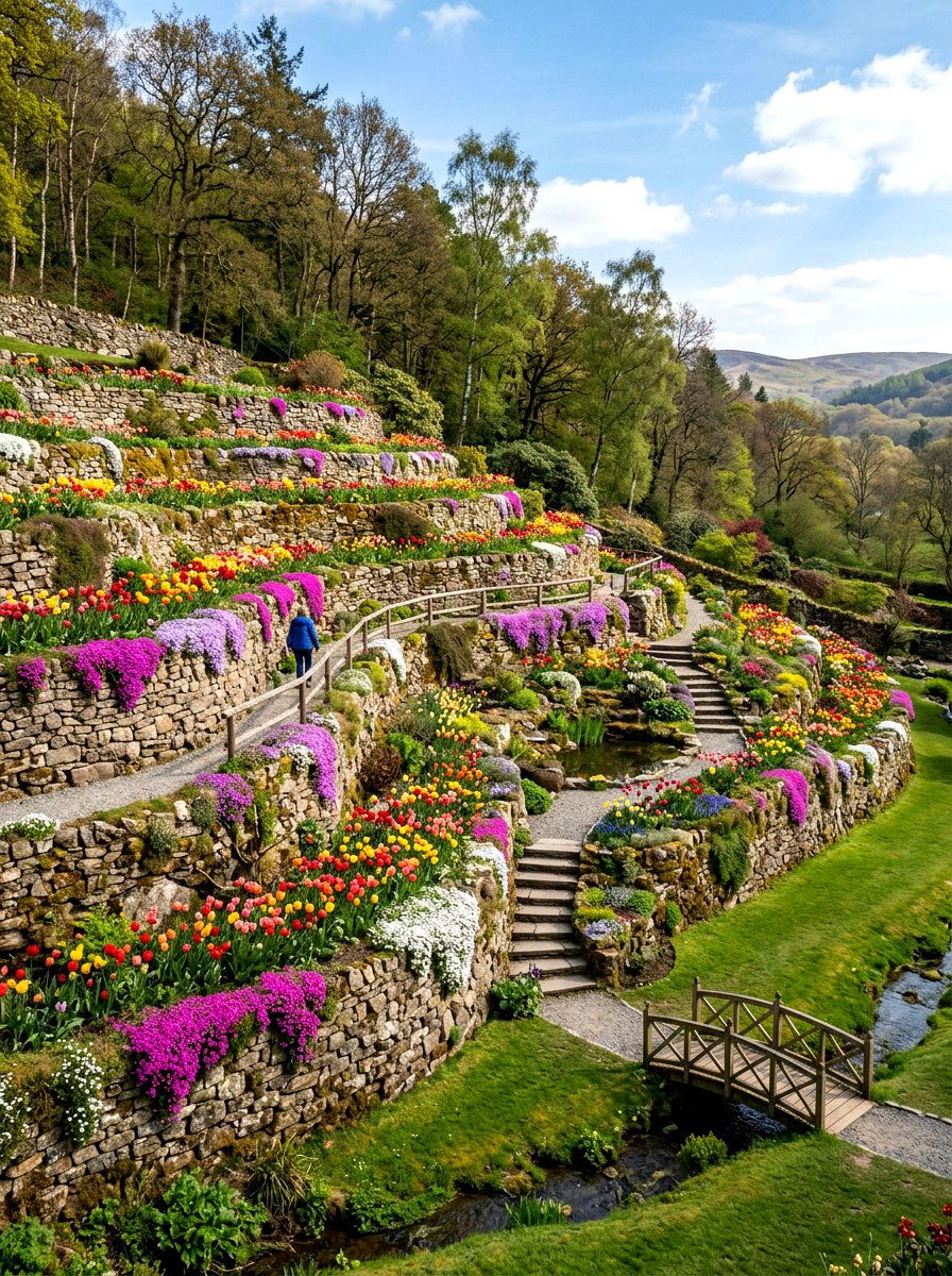 Terraced Rock Garden - 25 Spring Rock Garden Ideas