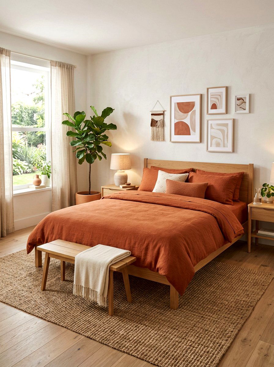 Terracotta Bedding Set Bedroom - 25 Spring Terracotta Decor Ideas