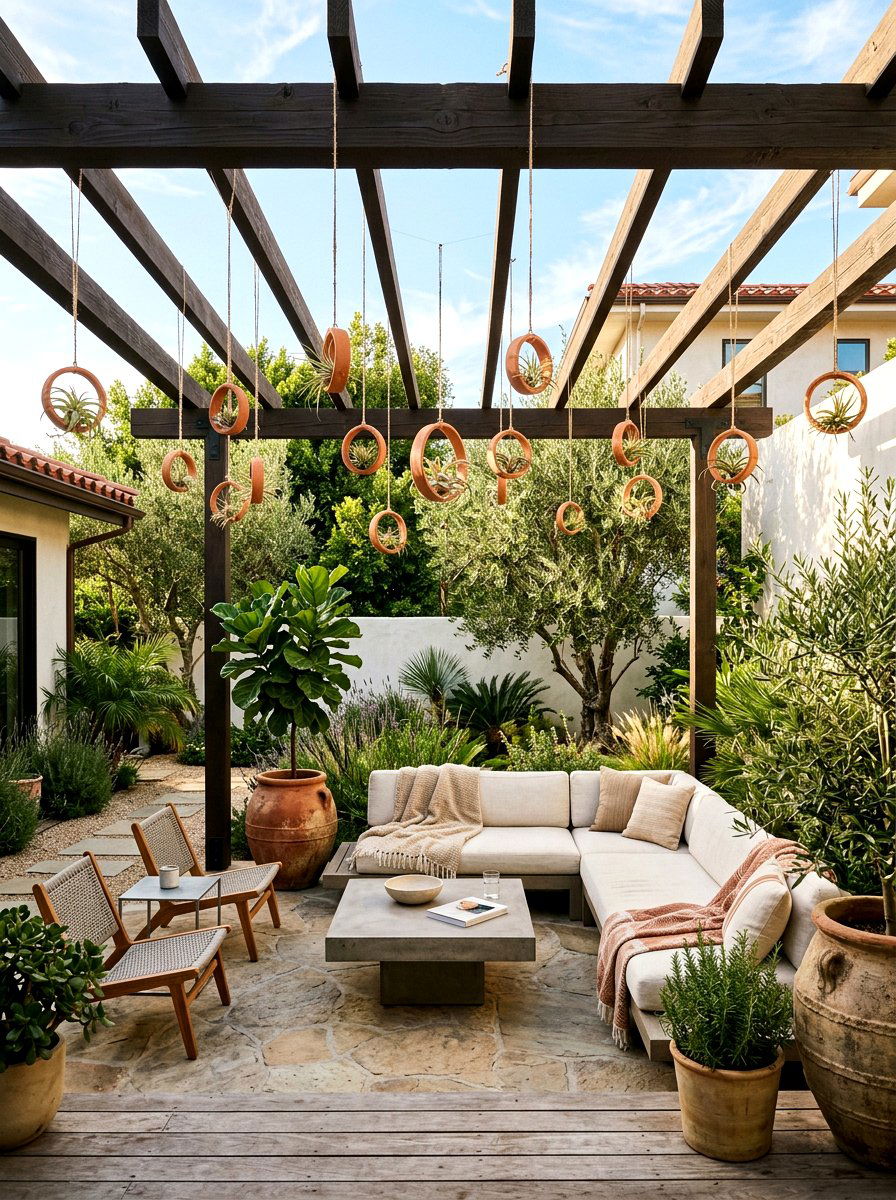 Terracotta Clay Ring - 25 Spring Air Plant Display Ideas