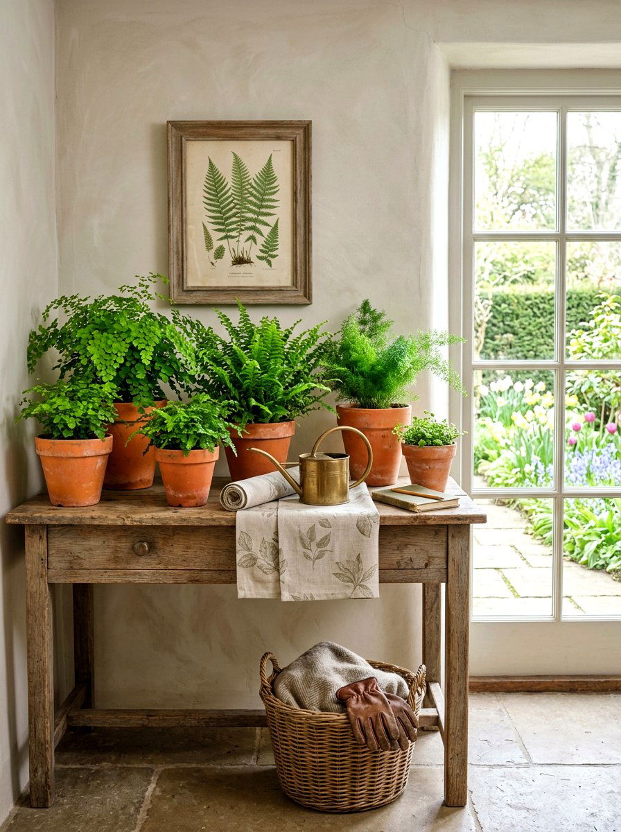 Terracotta Flower Pot - 25 Spring Sideboard Decor Ideas