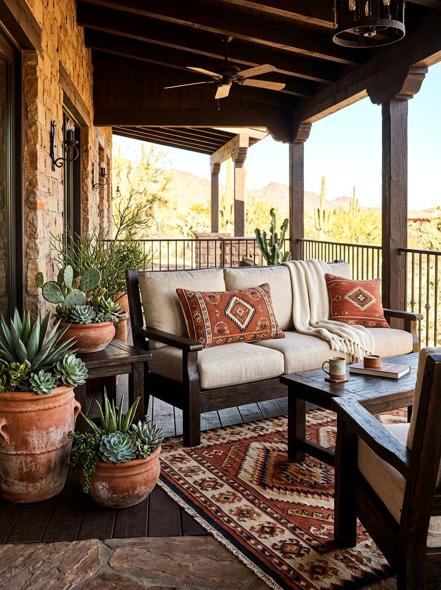 Terracotta Lumbar Pillow - 25 Spring Porch Pillow Ideas