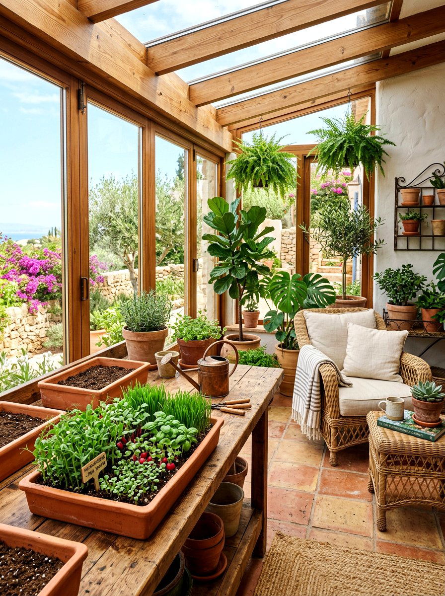 Terracotta Microgreen Tray - 25 Spring Microgreen Decor Ideas