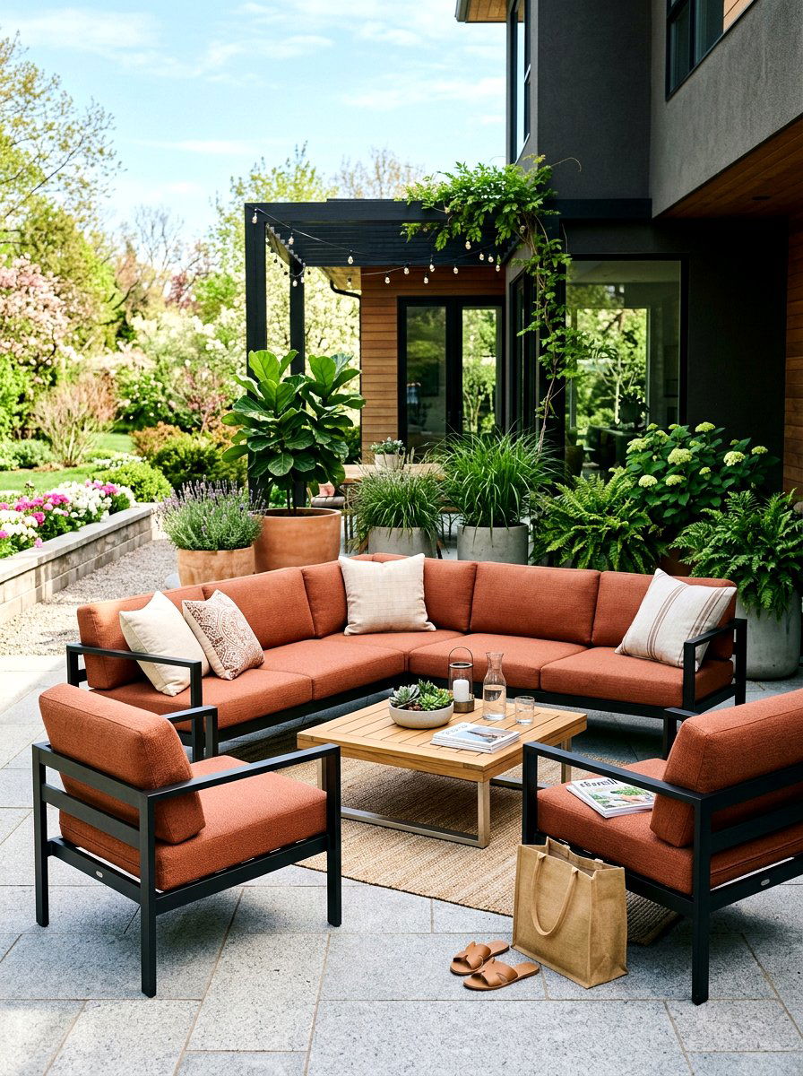 Terracotta Patio Furniture Cushion - 25 Spring Terracotta Decor Ideas