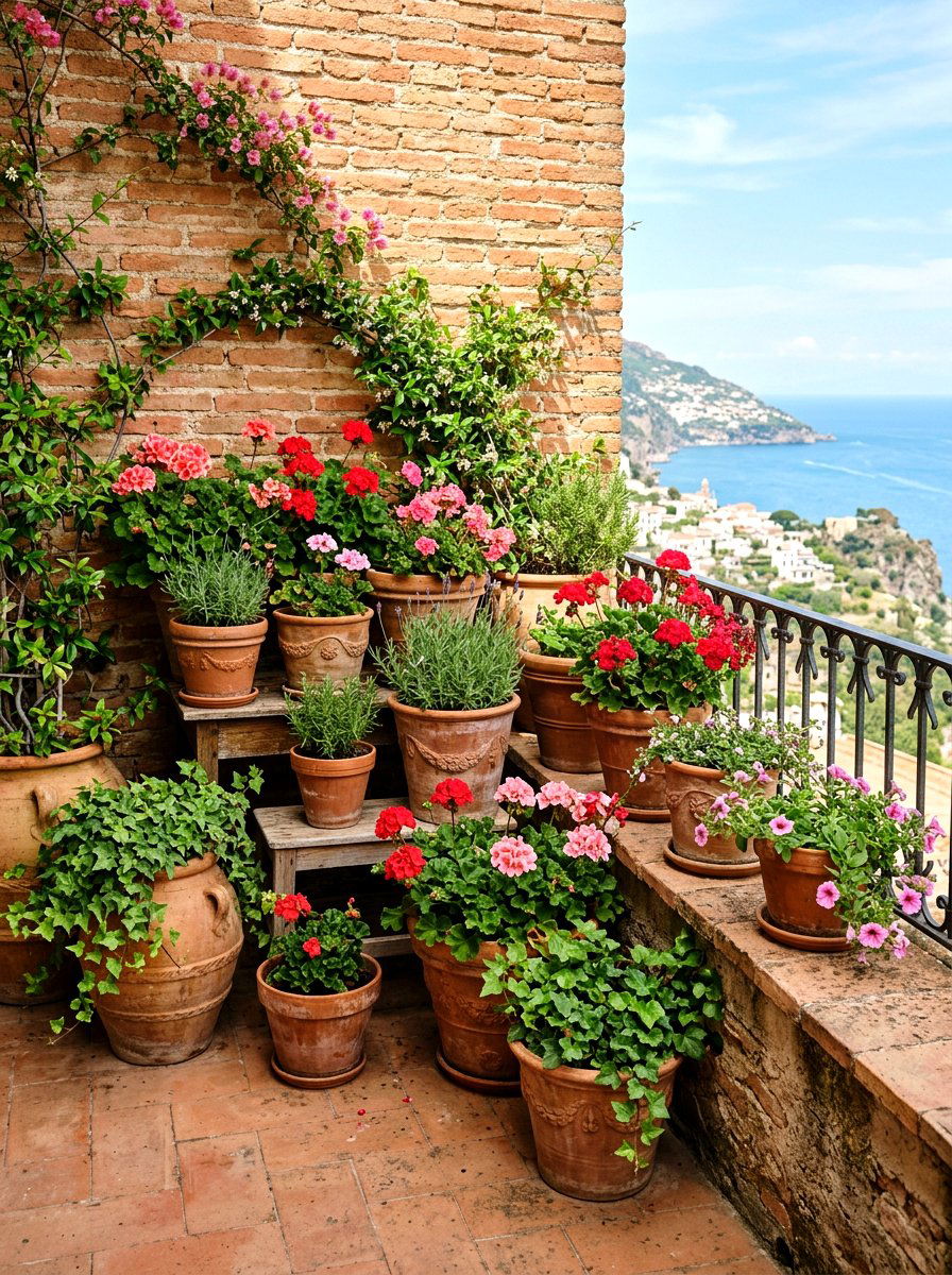 Terracotta Plant Pot - 25 Spring Balcony Decor Ideas