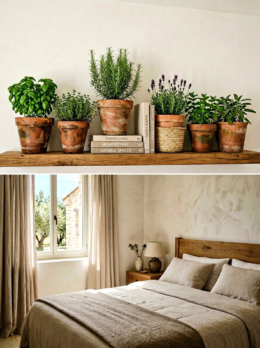 Terracotta Planter Styling - 25 Spring Bedroom Shelf Ideas