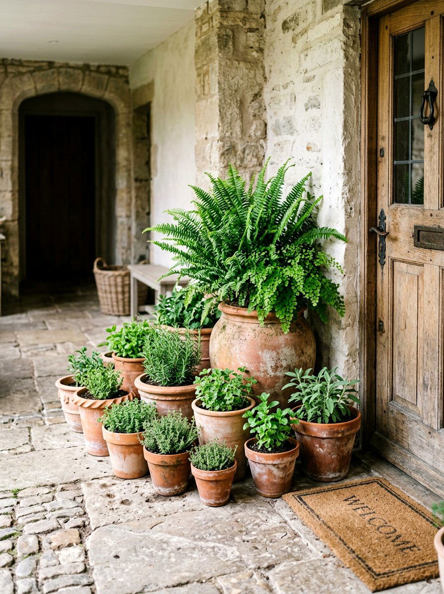 Terracotta Pot - 25 Spring Entryway Decor Ideas