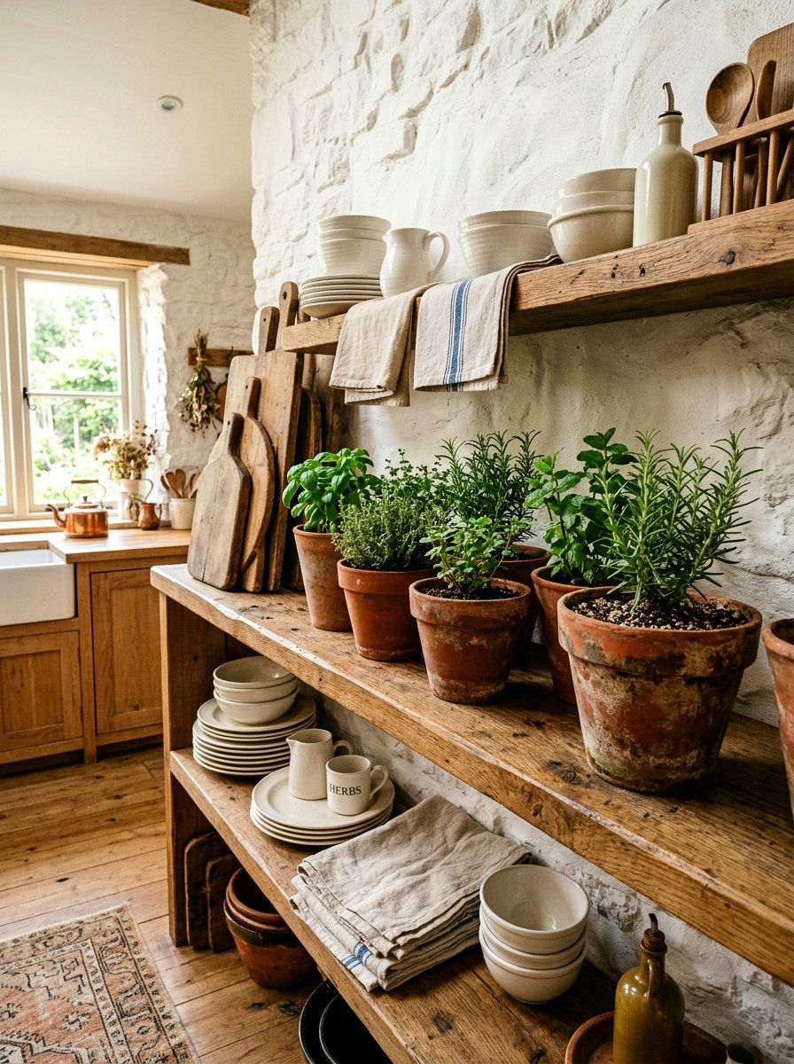 Terracotta Pot - 25 Spring Shelf Decor Ideas