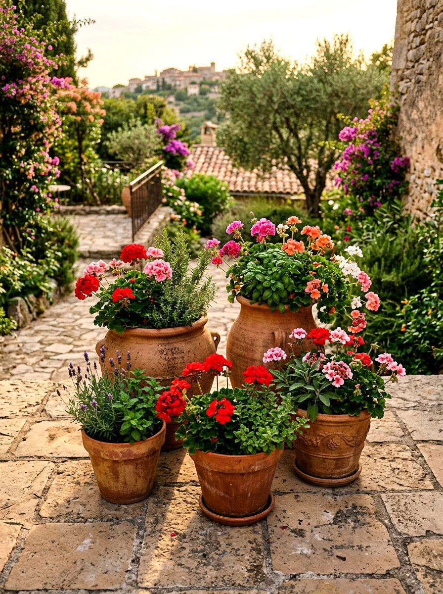 Terracotta Pot Arrangement - 25 Spring Deck Planter Ideas