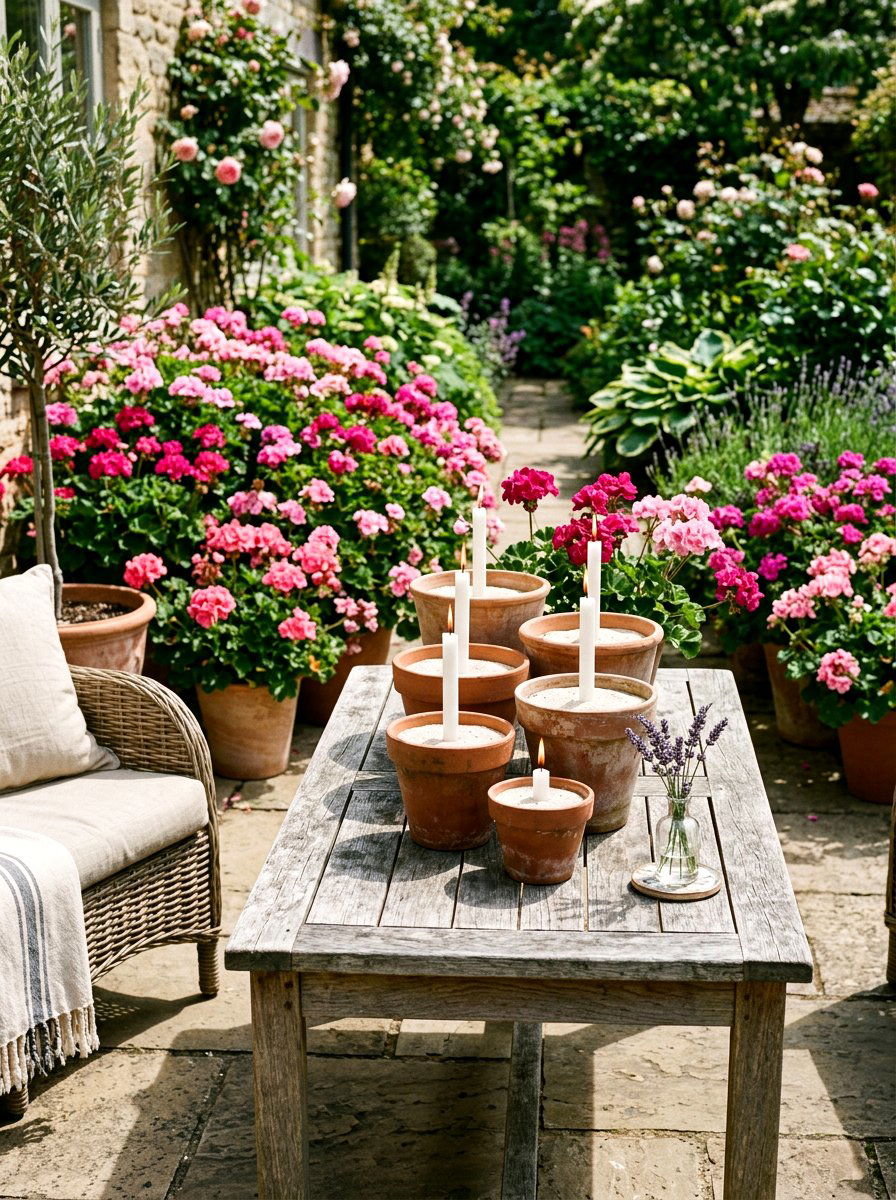 Terracotta Pot Candle - 25 Spring Candle Holder Ideas