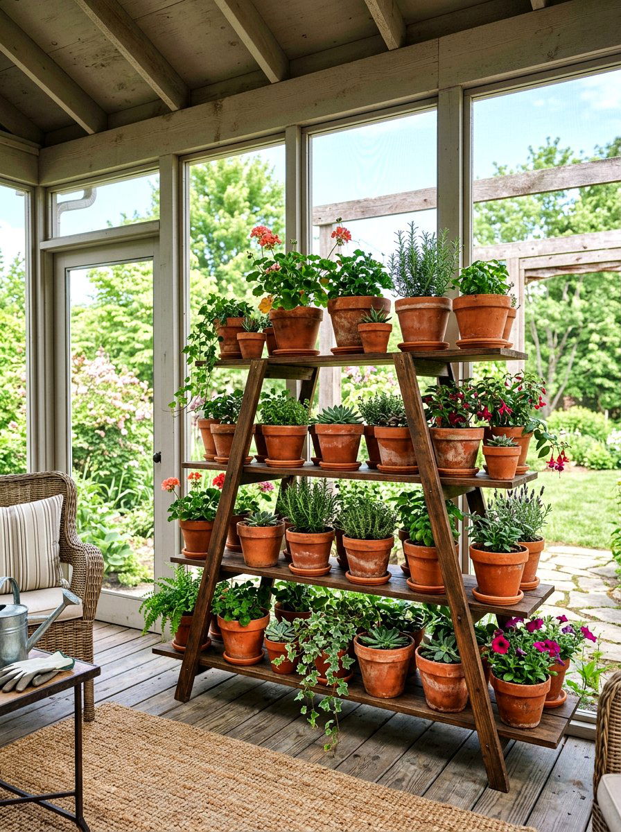 Terracotta Pot Collection - 25 Spring Three Season Room Decor Ideas