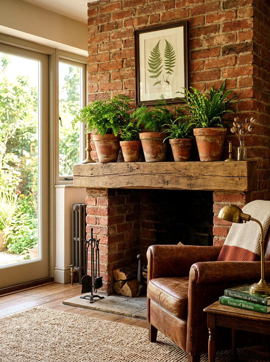 Terracotta Pot Display - 25 Spring Mantel Arrangement Ideas