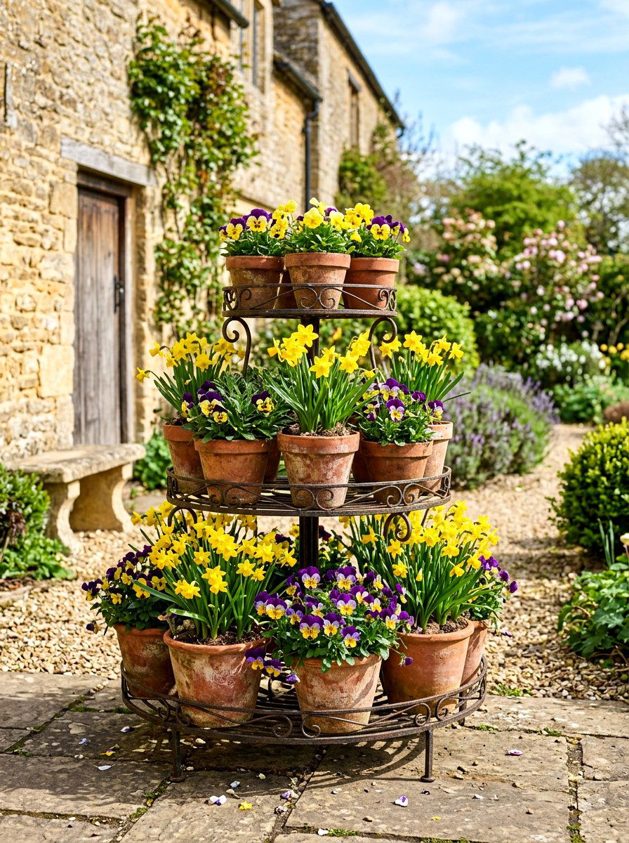 Terracotta Pot Display - 25 Spring Garden Decor Ideas
