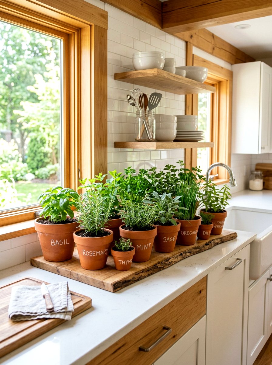 Terracotta Pot Herb Garden - 25 Spring Kitchen Herb Garden Ideas