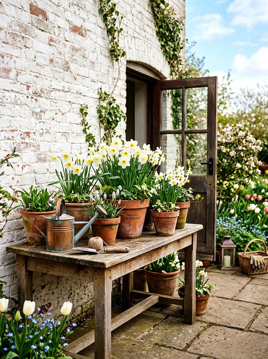Terracotta Pot Spring Entry - 25 Spring Entry Table Arrangement Ideas