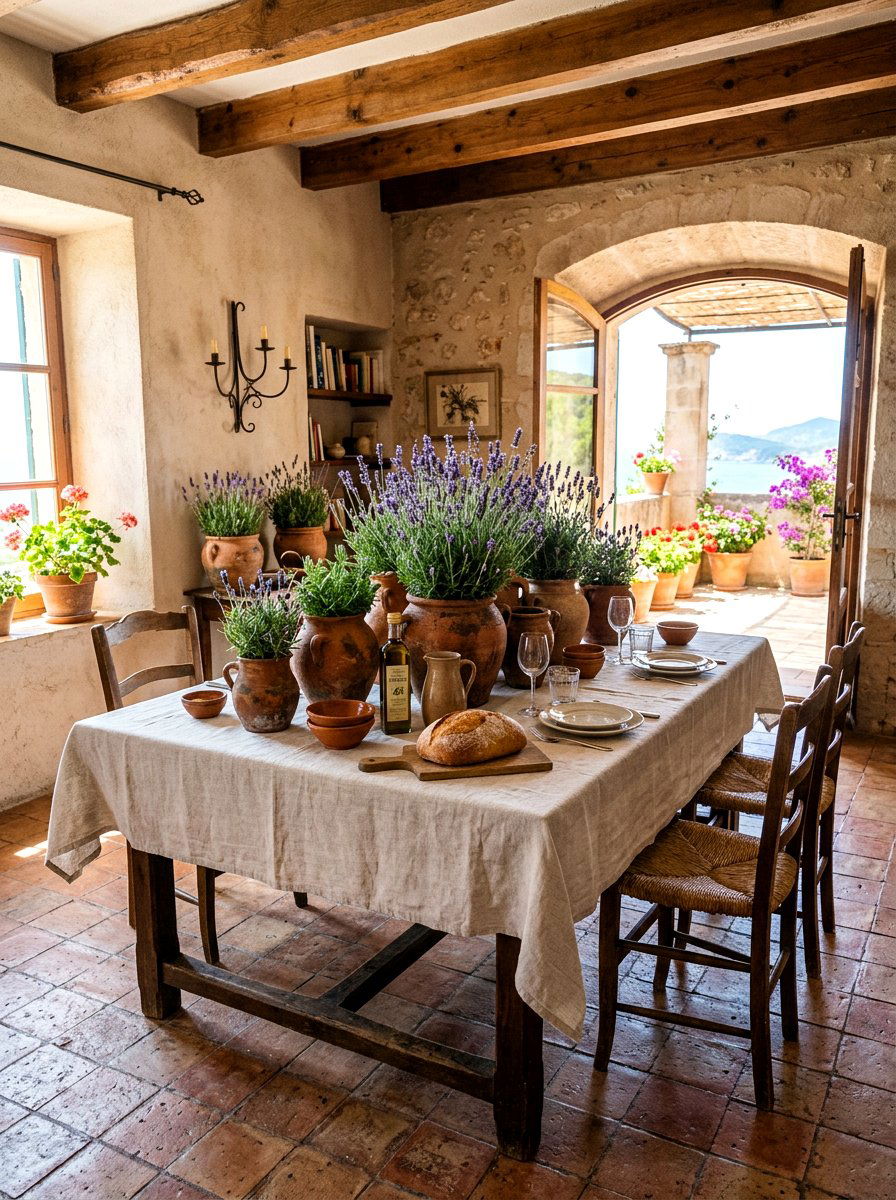 Terracotta Pot Table - 25 Spring Luncheon Decor Ideas