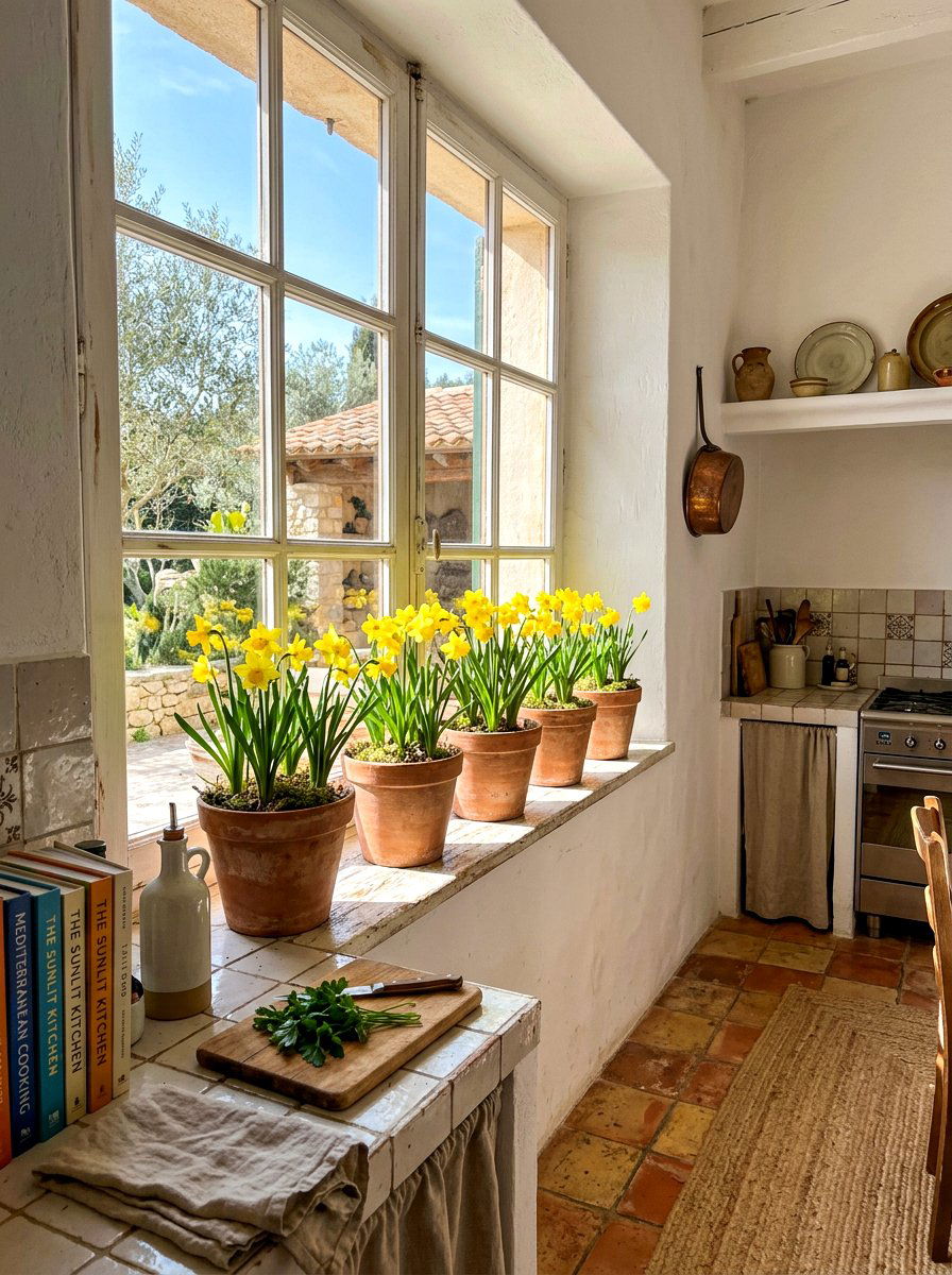 Terracotta Pots - 25 Spring Kitchen Windowsill Decor Ideas