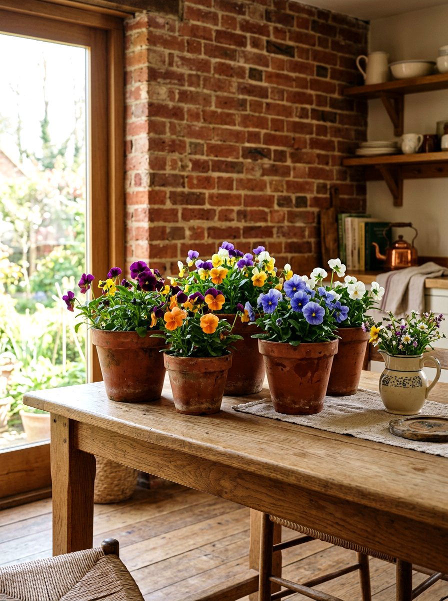 Terracotta Potted Plants - 25 Spring Kitchen Table Decor Ideas