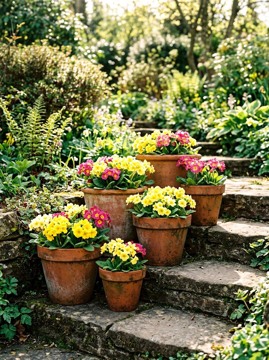 Terracotta Primrose Pot - 25 Spring Primrose Planter Ideas