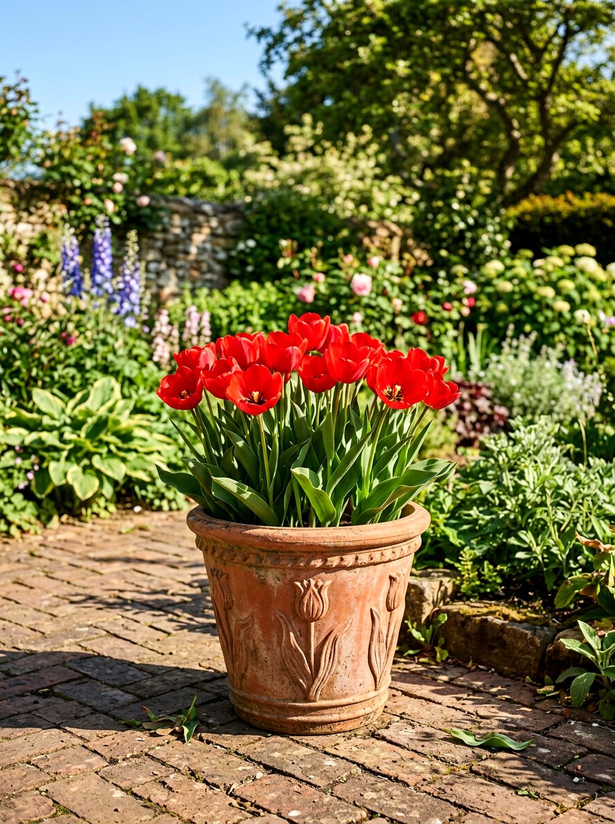 Terracotta Tulip Pot - 25 Spring Bulb Planter Ideas