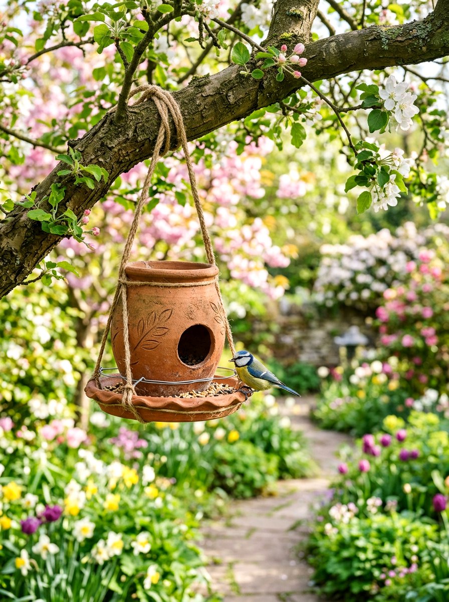 Terracotta pot bird feeder - 25 Spring Terracotta Pot Craft Ideas