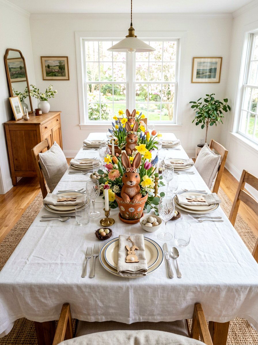 Terracotta pot bunny decor - 25 Spring Terracotta Pot Craft Ideas