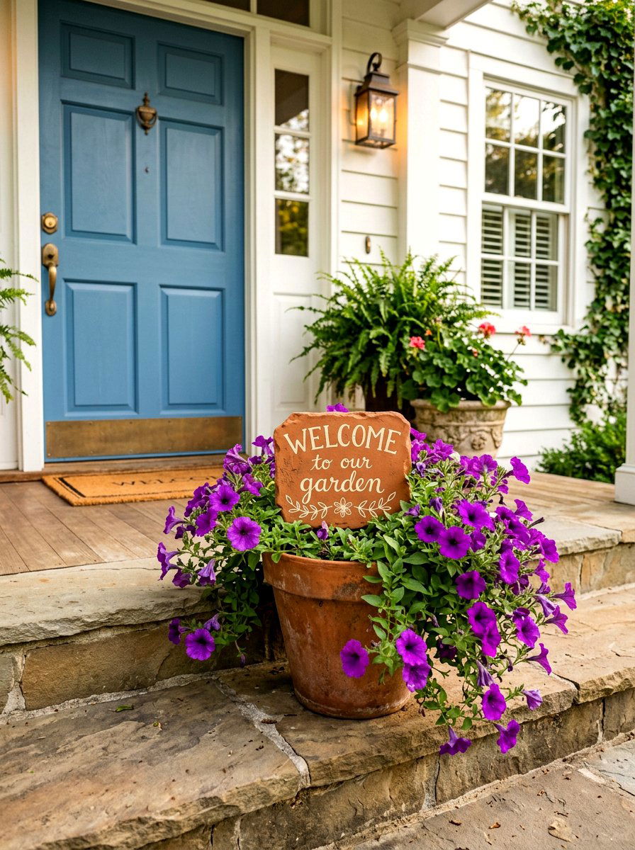 Terracotta pot garden sign - 25 Spring Garden Sign Ideas