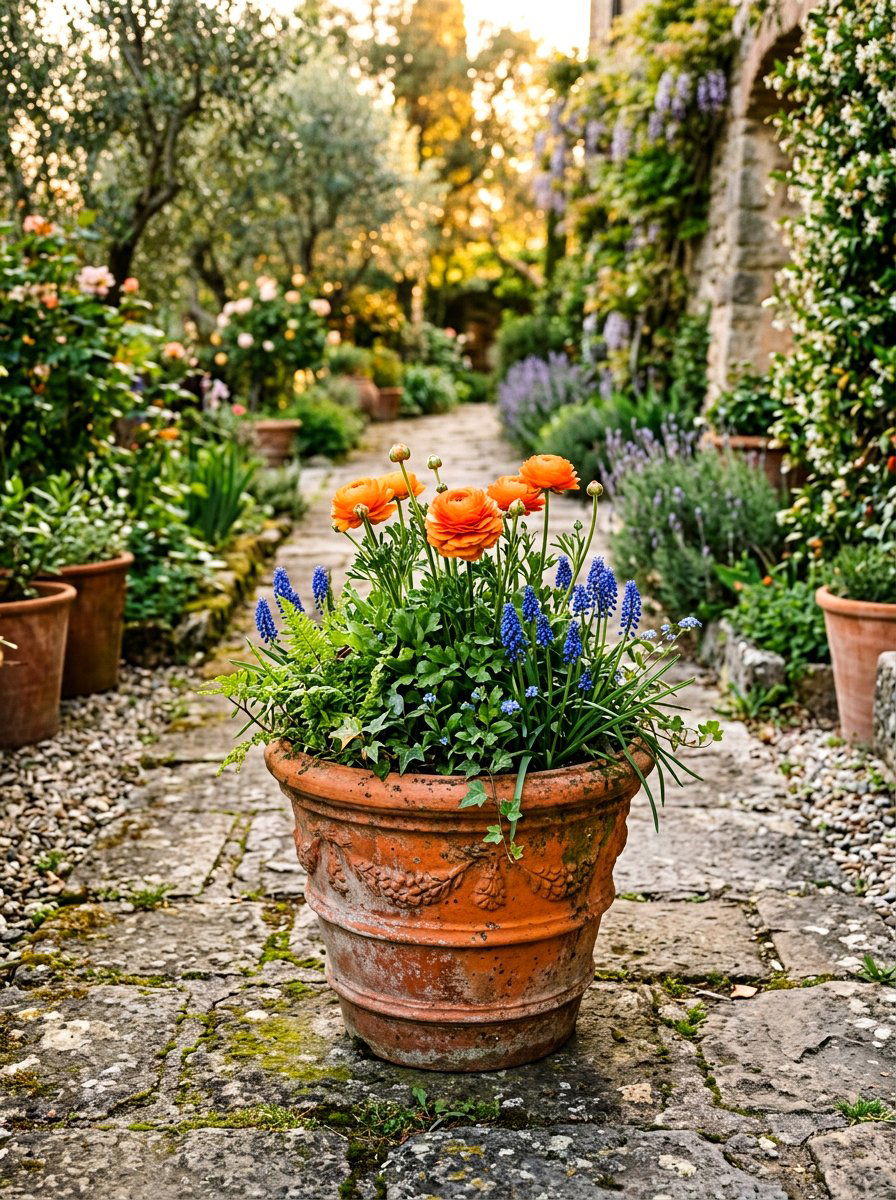 Terracotta spring planter - 25 Spring Garden Pot Ideas