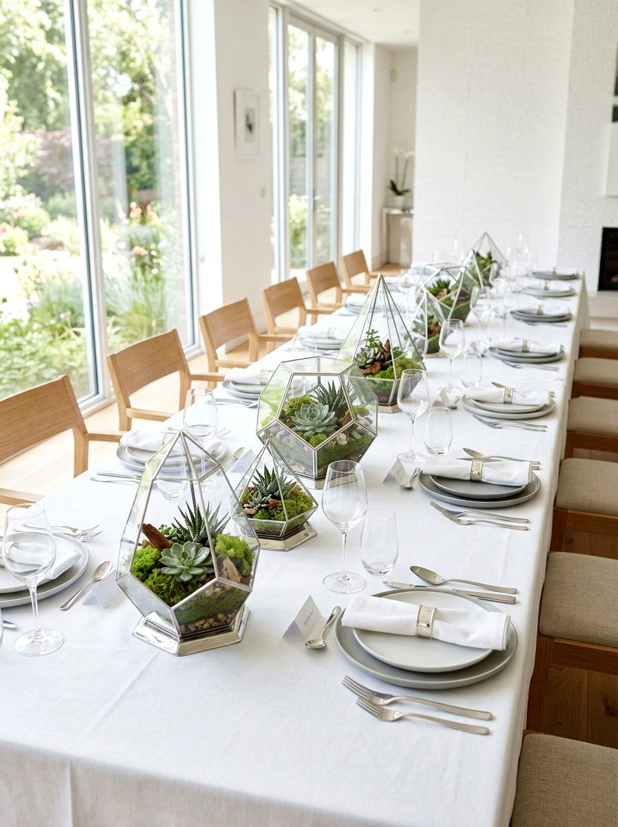 Terrarium Decor - 25 Spring Engagement Party Decor Ideas